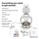 HALO 15 Aquarium with Multi Colour LED Light - Everything you need to get started