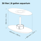 LOOP 30 Aquarium with Standard White LED Light - Dimensions