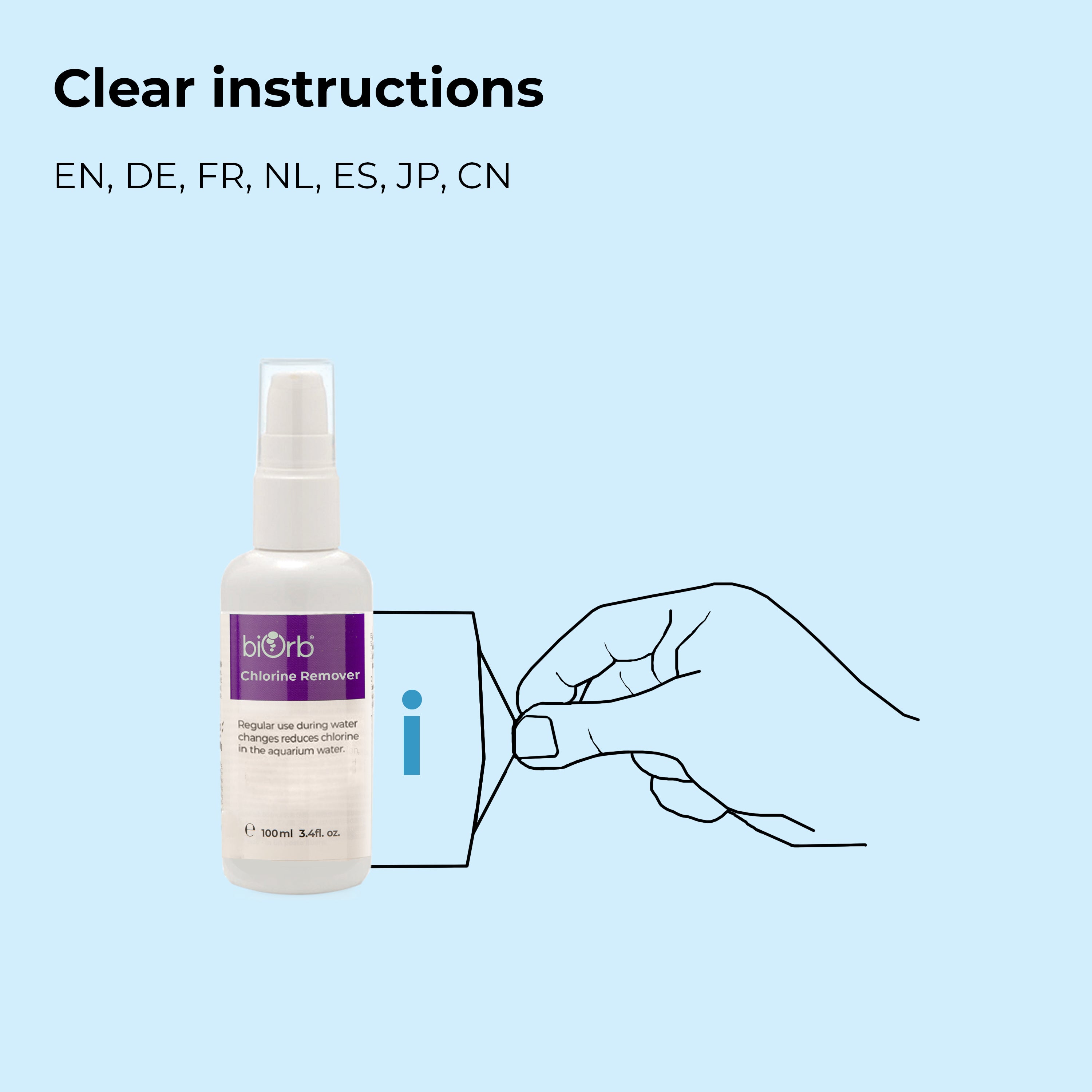 Chlorine Remover - Clear instructions