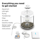 TUBE 15 Aquarium with Standard White LED Light - Everything you need to get started
