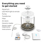 TUBE 15 Aquarium with Multi Colour LED Light - Everything you need to get started