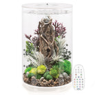 TUBE 30 Aquarium with Multi Colour LED Light - White