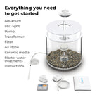TUBE 35 Aquarium with Standard White LED Light - Everything you need to get started