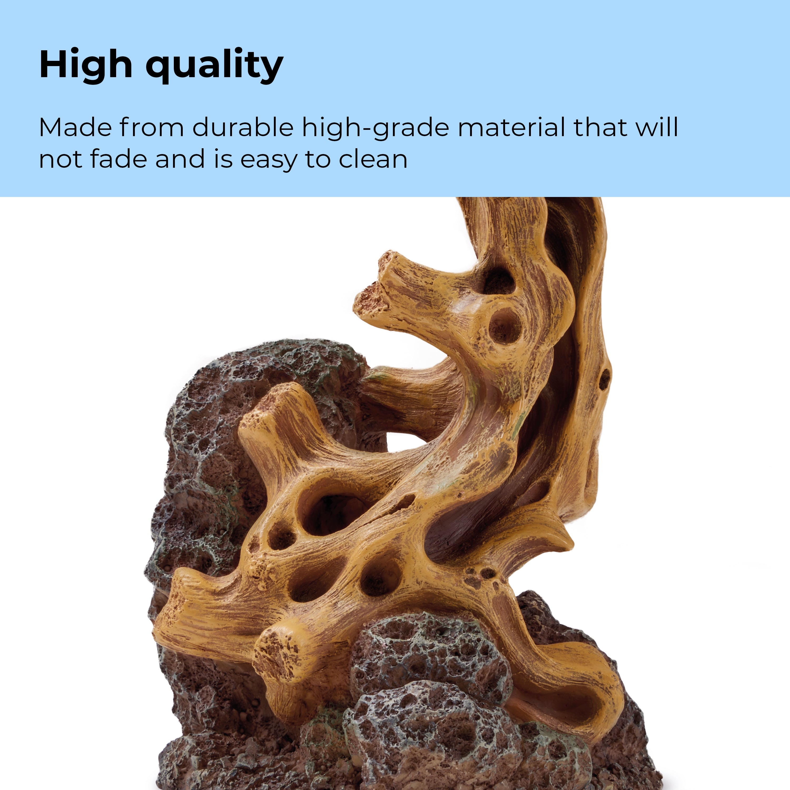 Wood on Stone Sculpture High Quality