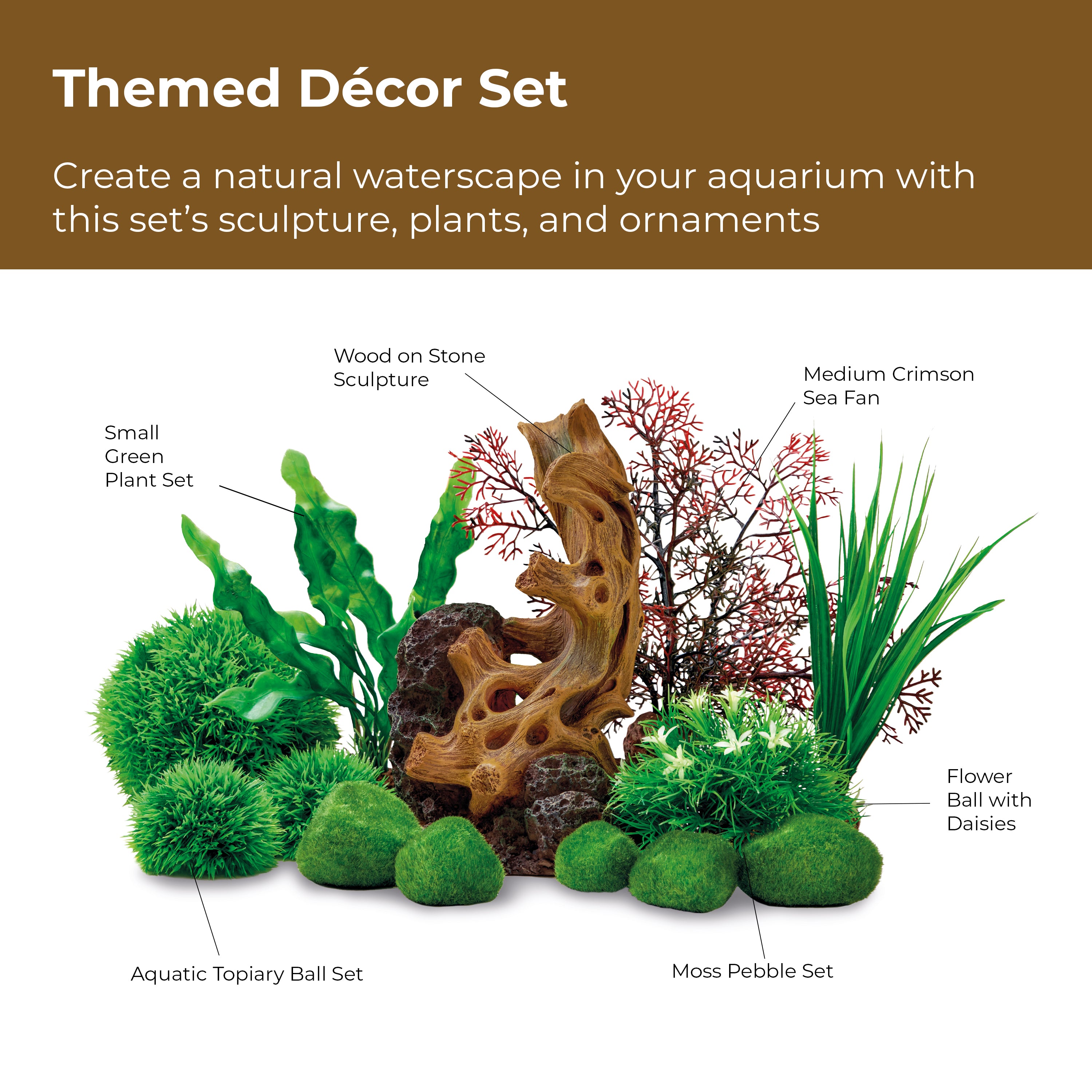 Wood on Stone Décor Set Themed Decor Set