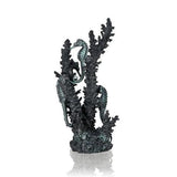 Seahorses on Coral Sculpture, medium available in Black