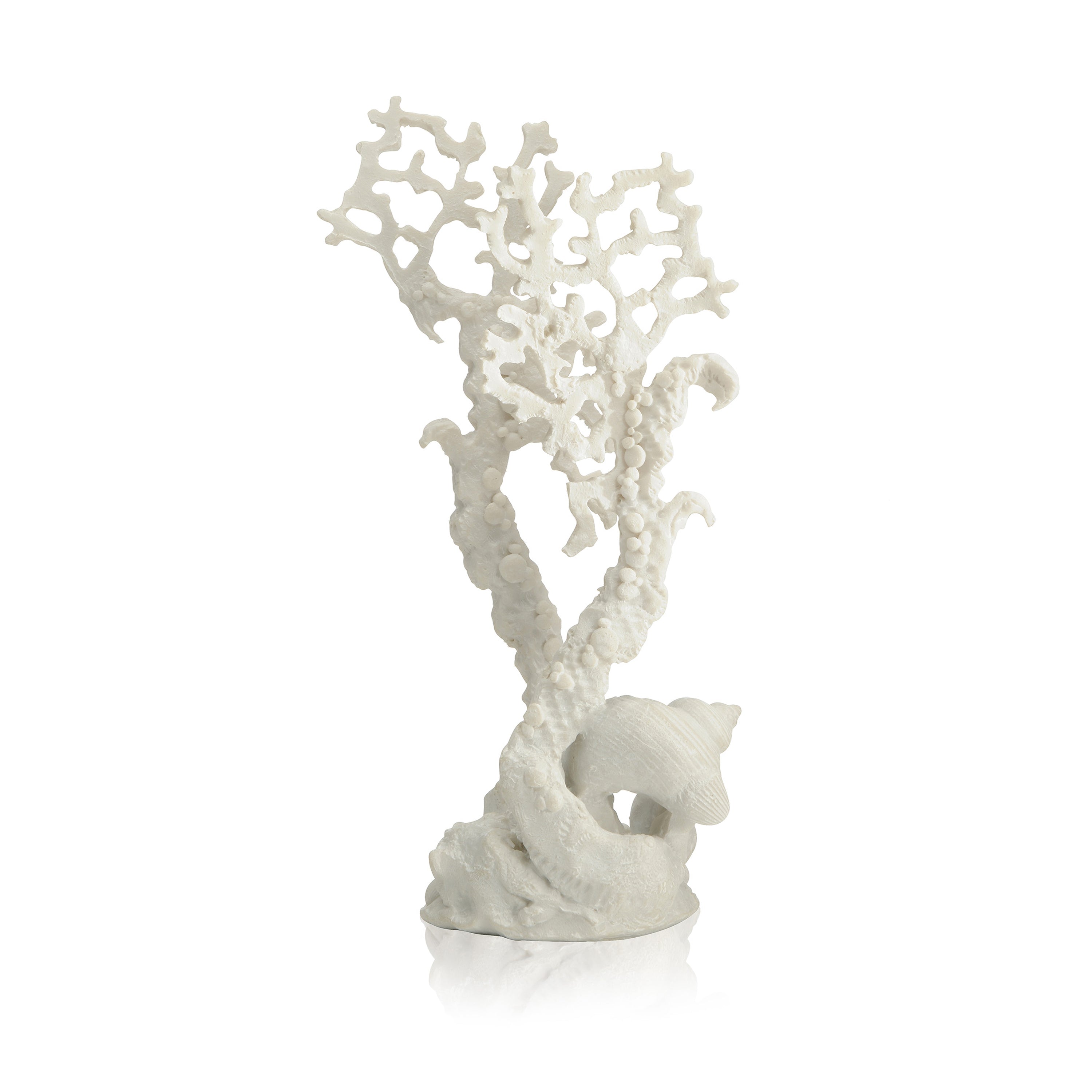 White Fan Coral Sculpture, medium